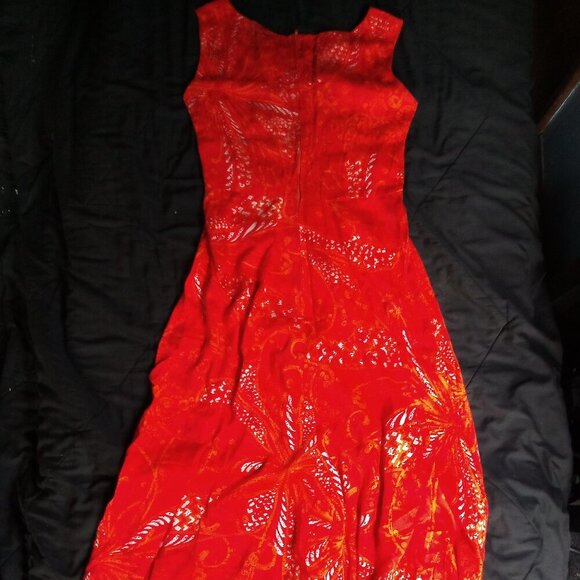 Vintage Alice Of California Psychedelic Pattern Sleeveless Dress Midi - Picture 5 of 6